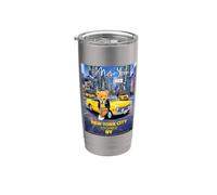 Historias de osos de peluche de la ciudad de Nueva York en Times Square Manhattan Vaso térmico de acero inoxidable de doble pared