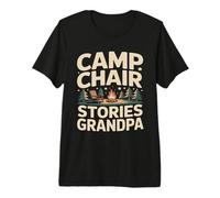 Historias de sillas de Campamento Abuelo Camping fogata Camiseta Premium