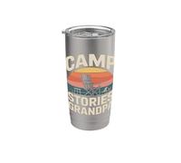 Historias de sillas de campamento abuelo Camping fogata Vaso térmico de acero inoxidable de doble pared