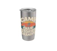 Historias de sillas de campamento abuelo Camping fogata Vaso térmico de acero inoxidable de doble pared