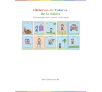 Historias de Valores de la Biblia: 10 Historias para Leer y Colorear (Estilo Manga)