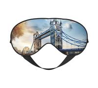 Historic Old Tower Bridge London - Antifaz para dormir de doble cara, cómoda y suave con correa ajustable, bloquea la luz