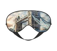 Historic Old Tower Bridge London - Antifaz para dormir de doble cara, cómoda y suave con correa ajustable, bloquea la luz