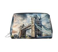Historic Old Tower Bridge London Neceser listo para viajar, organizador de maquillaje compacto para mujer, plateado, Talla única
