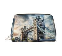 Historic Old Tower Bridge London Neceser listo para viajar, organizador de maquillaje compacto para mujeres, dorado, talla única
