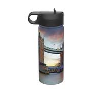 Historic Old Tower Bridge London Printing Travel - Botella de agua aislada de acero inoxidable de 18 onzas