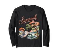 Historic Savannah Georgia Vintage Ciudad del Sur Manga Larga