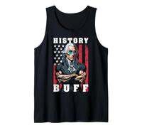 History Buff Funny George Washington Halterofilia Bandera de Estados Unidos Camiseta sin Mangas