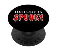 History is Spooky - Funny School Teacher & Kids Halloween PopSockets PopGrip Adhesivo