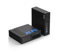 HISTTON AI Mini Gaming PC, Ultra 5-135H, 64GB DDR5 RAM, 1TB NVMe SSD + 2TB HDD, Mini Desktop PC con RTX 5050 8GB, 2xHD+2xDP, 2x2,5G LAN, 8xUSB, WiFi6, BT5.2, Micro Computer Win 11 Pro/Linux