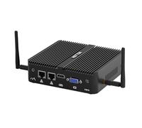 HISTTON Fanless Mini PC N100 Industrial PC, DDR4 16GB RAM 256GB SSD, Dual LAN, WiFi 5, BT4.2, 2 RS232 COM, HDMI/VGA Port, Mini Desktop Computer Windows 11 Pro