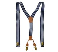 HISUNBEN Braces unisex, con 3 clips de metal muy fuertes, largos, talla única para hombres y mujeres, ajustable y elástico estilo 7