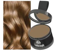HISUNBEN Instantly - Polvo de línea capilar, resistente al viento y al sudor, corrector de retoque de raíz del cabello para la línea capilar en retroceso, polvo profesional con espejo y soplo (café