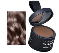 HISUNBEN Instantly - Polvo de línea capilar, resistente al viento y al sudor, corrector de retoque de raíz del cabello para la línea capilar en retroceso, polvo profesional con espejo y soplo (marrón