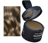 HISUNBEN Instantly - Polvo de línea capilar, resistente al viento y al sudor, corrector de retoque de raíz del cabello para la línea capilar en retroceso, polvo profesional con espejo y soplo (café