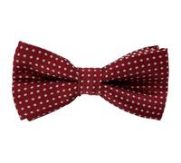 HISUNBEN Pajarita de lunares para niños, pajarita preatada con puntos y hebilla y correa ajustables, para niños y niñas, fiestas, bodas y mascotas, color rojo vino