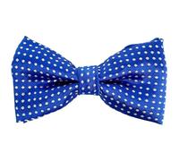 HISUNBEN Pajarita de lunares para niños, pajarita preatada con puntos y hebilla y correa ajustables, para niños y niñas, fiestas, bodas y mascotas, color azul zafiro