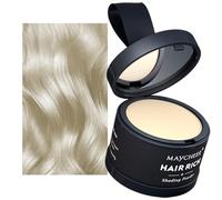 HISUNBEN Polvo para Línea de Cabello Instantánea, Resistente al Viento, Resistente al Sudor, Corrector para Toque de Raíz del Cabello, Polvo de Sombra Profesional para el Cabello con Espejo para
