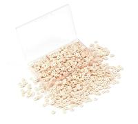 Hiswan 1000 cuentas Heishi de arcilla polimérica para hacer joyas, pulseras, collares, 6 mm, café con leche cósmico