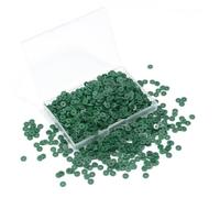 Hiswan 1000 cuentas Heishi de arcilla polimérica para hacer joyas, pulseras, collares, 6 mm, color verde perenne