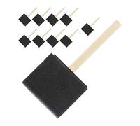 Hisxrcal 10 Piezas Cepillo de Pintura Infantil Esponja Herramienta Dibujo Manual Mango Madera Resistente Adecuado para Enseñanza Artística Interacción Padres E, 3 Pulgadas