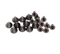 Hisxrcal 10 Piezas de Remaches Cónicos con Forma de para Cuero, Estilo, para Pantalones, Cinturones Y Decoración de Teléfonos, Color Dorado/, Diamante negro, tal como se describe