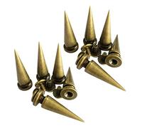 Hisxrcal 10 Remaches Cónicos de 10x29 Mm para Manualidades de Cuero, Ideales para Decorar Bolsos, Y Otros Artículos de Bricolaje, Bronce, tal como se describe