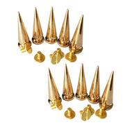 Hisxrcal 10 Remaches Cónicos de 10x29 Mm para Manualidades de Cuero, Ideales para Decorar Bolsos, Y Otros Artículos de Bricolaje, Oro, tal como se describe