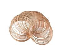 Hisxrcal 100 Piezas Alambre de Memoria para Bisutería Pulsera Collar Arete Material de Acero Inoxidable Resistente Adecuado para Fabricación de Regalos Hechos, KC oro, tal como se describe