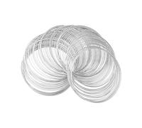 Hisxrcal 100 Piezas Alambre de Memoria para Bisutería Pulsera Collar Arete Material de Acero Inoxidable Resistente Adecuado para Fabricación de Regalos Hechos, Plata, tal como se describe