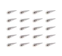 Hisxrcal 20 Remaches Cónicos para Coser Botones, Plata, 10 x 25 mm