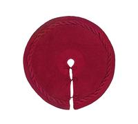 Hisxrcal Falda para de Navidad Redonda, Decoración Navideña, Tapete Decorativo para, Decoración Navideña para Sala de Estar, Hotel, Puerta de, Rojo 48 pulgadas, tal como se describe