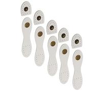 Hisxrcal Juego de 5 Hebillas de Cuero para Cierre de Bolso, Puerta O Folleto (Mismo), Blanco, Individual