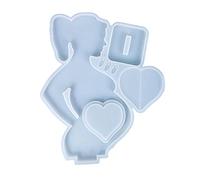 Hisxrcal Marco de Fotos de Silicona para Ecografía de Bebé, Marco de Fotos de Maternidad para Mamá, Recuerdo de Resina