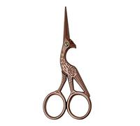 Hisxrcal Tijeras de Sastre para Costura Corte de Telas Diseño de Vintage Acero Inoxidable Mango Ergonómico Adecuadas para Bordado Manualid, Marrón oscuro