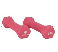 Hit Fitness Neoprene Studio Dumbbells 4 kg Mancuerna, Unisex_Adulto, Rojo, 4.0kg, Pair