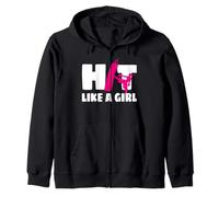 Hit Like A Girl Artes Marciales Kickboxer Kickboxing Sudadera con Capucha