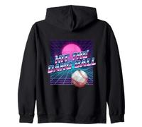 Hit The Dang Ball, Divertido béisbol Vaporwave de los 80, Retro Sudadera con Capucha