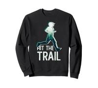 Hit The Trail Marathon Runner Divertido Correr En El Bosque Sudadera