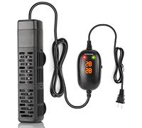 HiTauing Calentador de acuario, 50 W/100 W/200 W/300 W/500 W calentador sumergible para pecera con protección contra sobretemperatura y apagado automático al dejar agua, apto para agua salada y agua