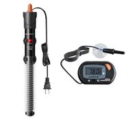 HiTauing Calentador de acuario de 25 W/50 W/100 W/200 W/300 W, calentador de pecera ajustable con termómetro digital, calentador sumergible de tanque de betta/tortuga para tanques de agua dulce y