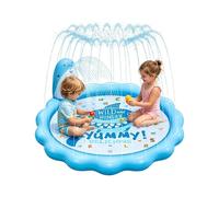 Hitburu Alfombra De Agua Infantil - Juguete Veraniego Estampado Tiburón 173 cm - Alfombra de Juegos Fuente Verano | para Niños Niñas Familias Jardín Trasero Guardería Camping Playa Patio Parque Jardín