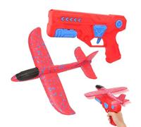 Hitburu Avión de Espuma Planeador | Juguete de Avión de Espuma con Lanzador,Planeador para Niños - para de Verano Reuniones Parque Playa Cumpleaños Vacaciones Exterior Jardín