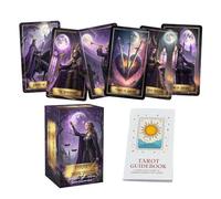 Hitburu Baraja Tarot,Tema Luna Púrpura Versión En Inglés - Juego De Cartas Recreativo,para Adultos Familia Festivales Eventos Interacción Social Viajes Hogar Camping Picnic