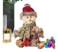 Hitburu Bolsas De Regalos Navideños | Bolsita Con Motivos 3D De Santa, Muñeco De Nieve Y Reno | Bolsa Reutilizable Con Cremallera Para Snacks, Dulces Y Frutas En Fiestas Navideñas