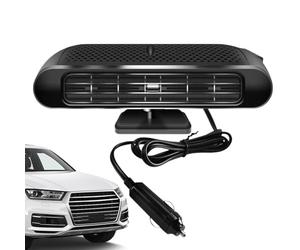 Hitburu Calefactor Pequeño Para Coche | 12V/24V Descongelador y Desempañador de Parabrisas | Calefactor Eléctrico para Invierno en Sedán SUV Furgonetas Camionetas Scooters