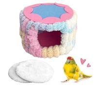 Hitburu Casa De Aves para Jaula - Casa de Invierno con Almohadillas - Cama para Loros De Invierno para Aves | para Loro Cacatúa Conuro Inseparable Pinzón Ardilla Chinchilla Y Mascotas Pequeñas