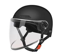 Hitburu Casco Media Cara | Casco Abierto para Adultos | Abierto Retro con Protección Solar para ATV Scooter Jóvenes Mujeres Adultos Bicicleta Eléctrica Motocross Conducción Exterior