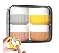 Hitburu Envases de Artículos de Aseo para Viajes - Juego De 4 Unidades Portátiles E Impermeables Para Champú Y Líquidos | Organizador De Almacenamiento De 50 Ml Para Lociones, Limpiador Facial,