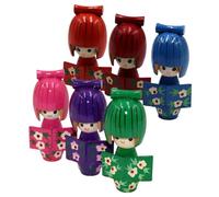 Hitburu Figuras De Muñecas - Figuras Decorativas De Muñecas con Kimono | Figurines Tradicionales De Pie, Decoración Coleccionable para Estantería Mesilla Comedor
